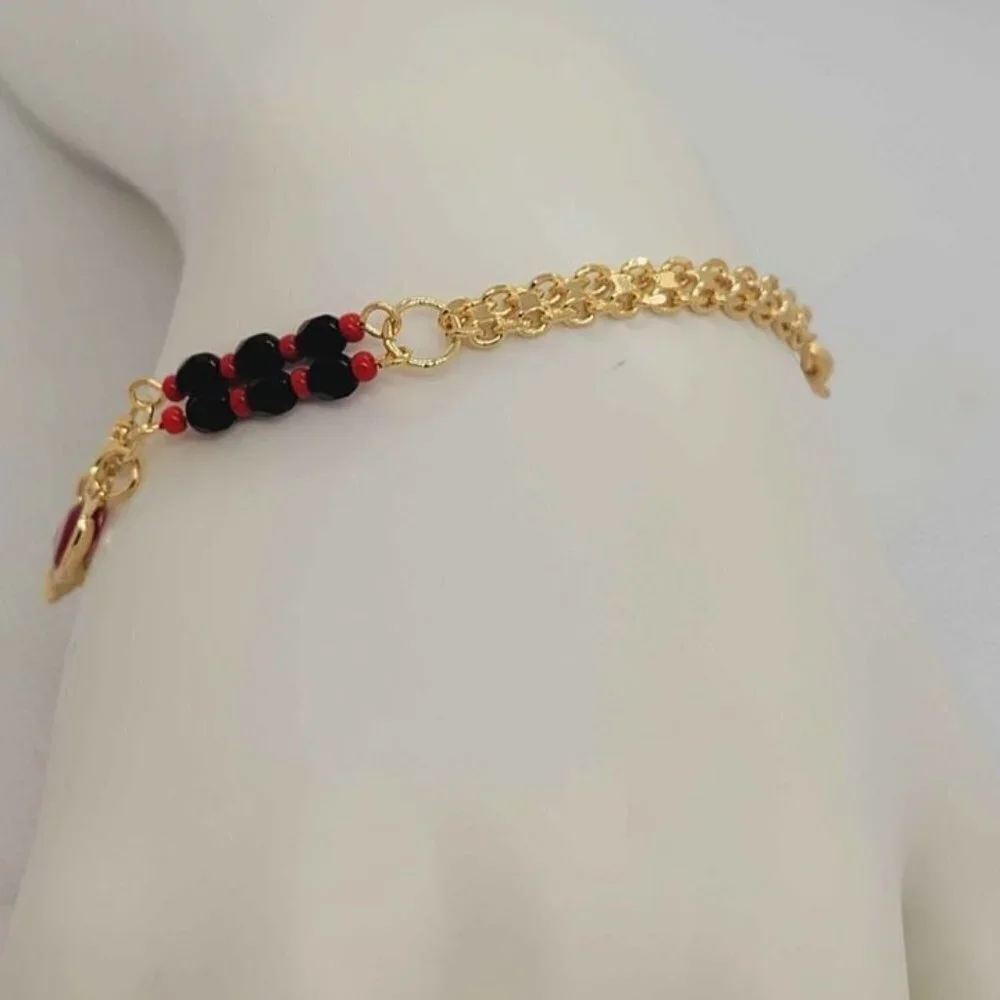 Brazilian 18k Gold Filled Red Evil Eye & Elephant Azabache Bracelet